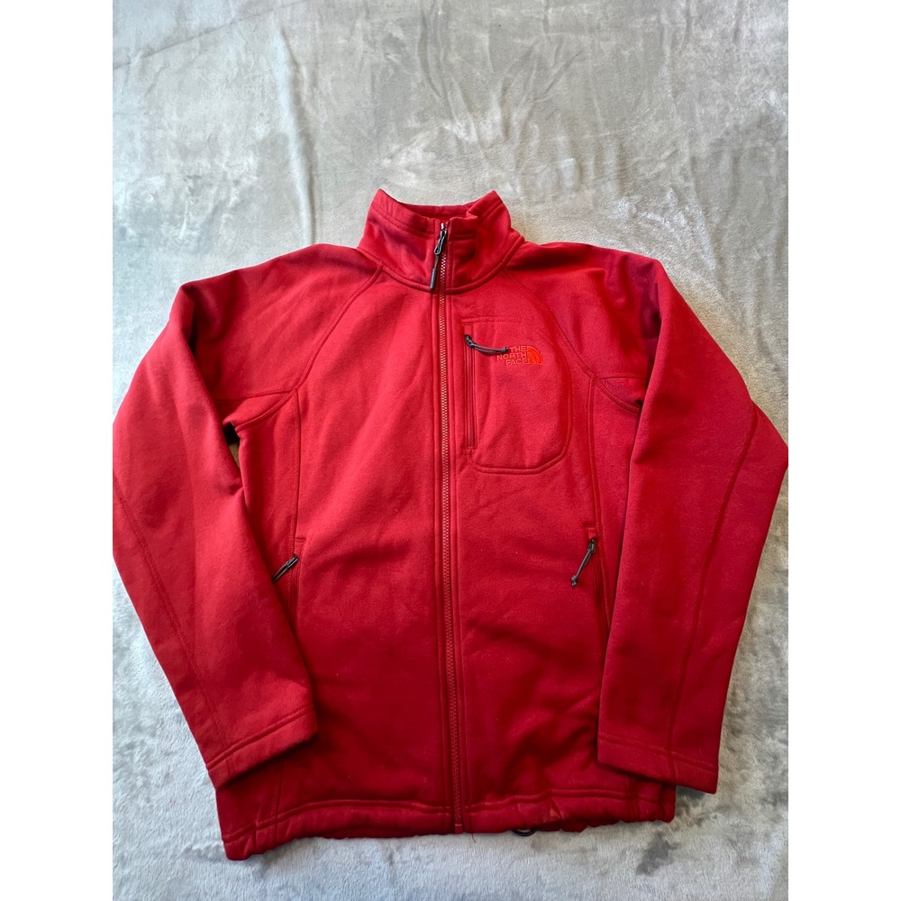 The North Face  Jacket Mens Small Red Full Zip Fleece Softshell Coat